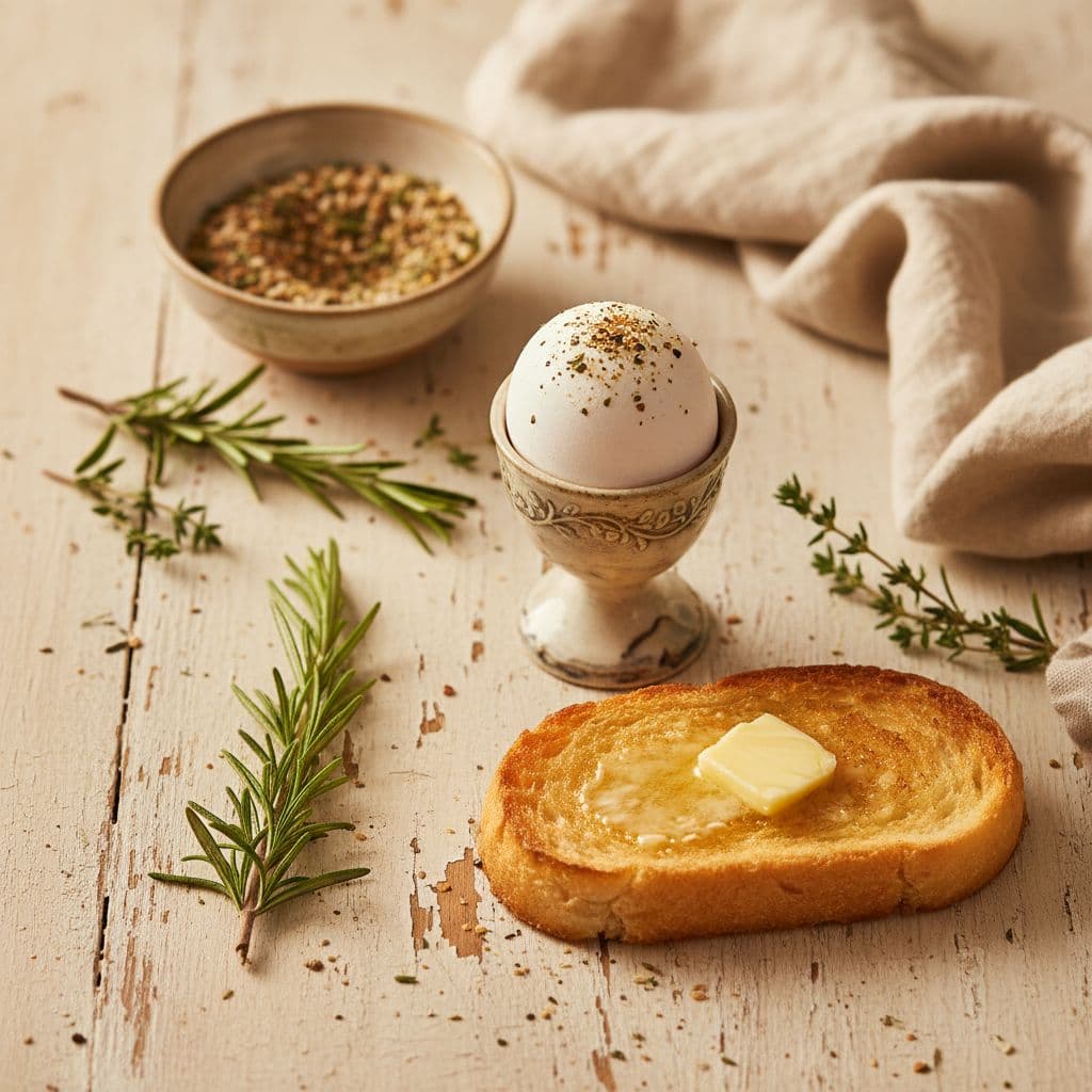 Sunrise Scramble Skillet – Herbed Eggs, Crispy Potato Hash & Toast