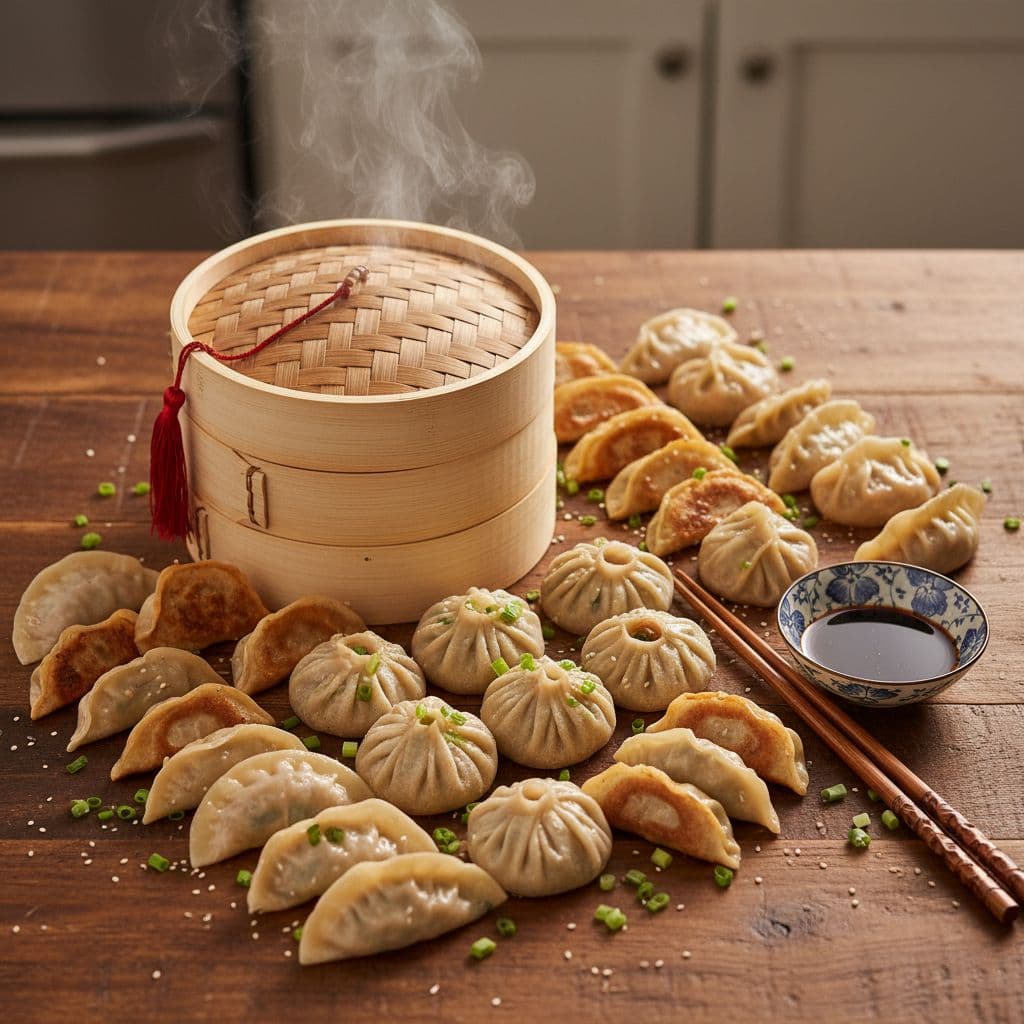 Asian Dumplings & Potstickers: Fold, Fill, and Savor