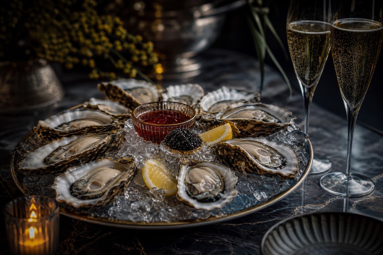 Champagne & Oysters — A Seduction Menu