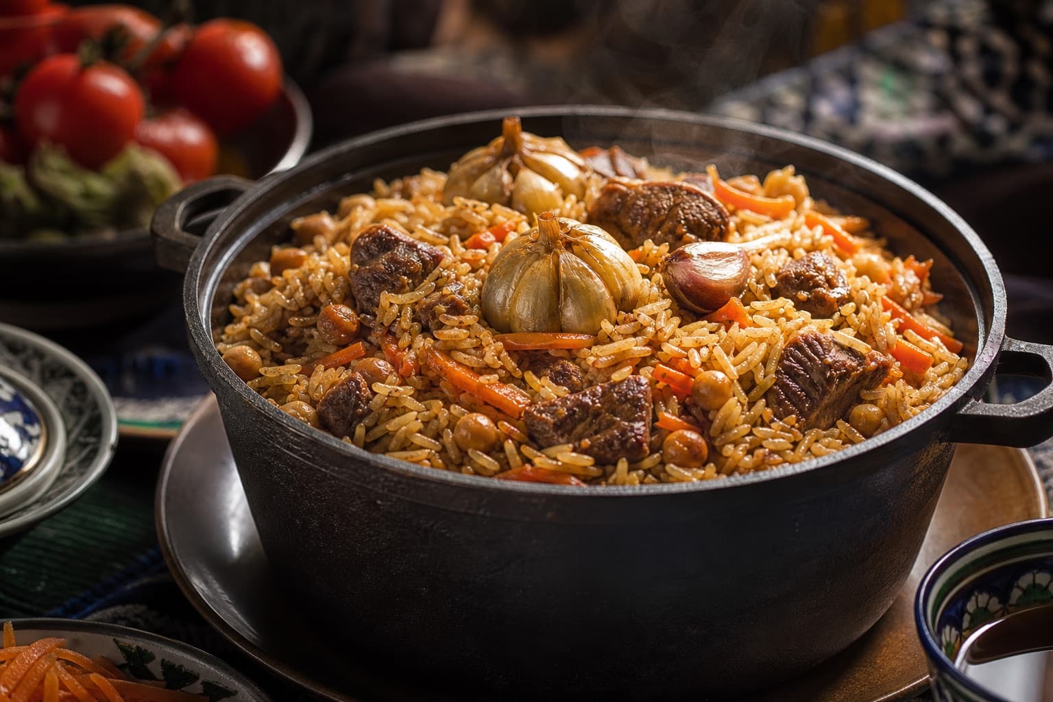 The Steppe Table — Kazakh Plov & Baursak